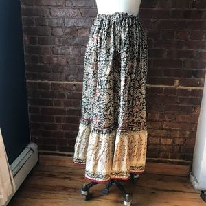 Block printed boho skirt